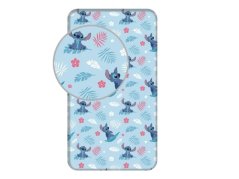 Dětské bavlněné prostěradlo s potiskem 90x200 Lilo a Stitch Blue