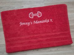 Ručník se jménem NA PŘÁNÍ červený 50x100 Činka
