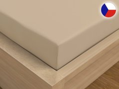 Luxusní saténové prostěradlo 90x200 béžové