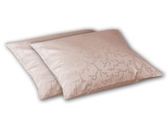 Damaškový dekorační polštářek 40x40 EXCELLENT TENCEL Šepot větviček pudrově růžový