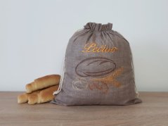 Bavlněný pytlík na chleba 35x45 Melír s výšivkou