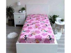 Dětské bavlněné prostěradlo pro holčičky 90x200 Princezny pink