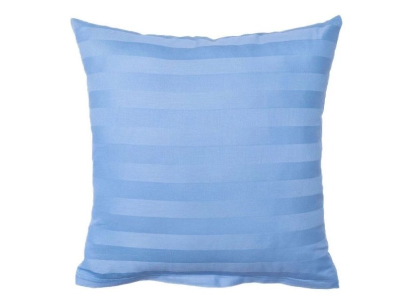 Povlak na polštář 40x40 Atlas grádl proužek 2,5 cm modrý