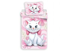 Dětské bavlněné povlečení Marie Cat pink 03 70x90, 140x200