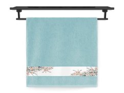 Froté osuška 70x140 NORA TISK 450g Pozdrav jara mořská zelená