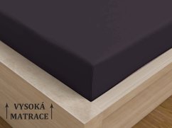 Luxusní saténové prostěradlo na vysokou matraci 90x200 Antracit
