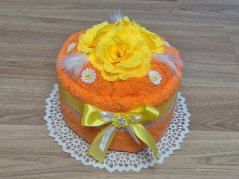 Malý dort z ručníku SAM oranžová