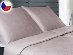 Damaškové povlečení EXCELLENT 2x 70x90, 220x200 TENCEL Perly starorůžové