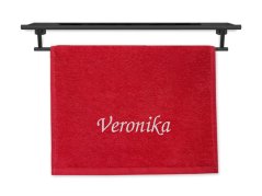 Malý ručník se jménem NA PŘÁNÍ 30x50 Viola červená