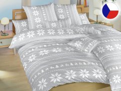 Vánoční povlečení bavlna 70x90, 140x200 Sobi šedí