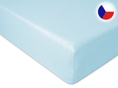 Prostěradlo jersey světle modré 160x200
