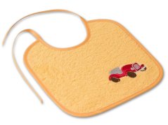 Dětský bryndák LOTA 25x25 Autíčko žlutá/žlutá 350g