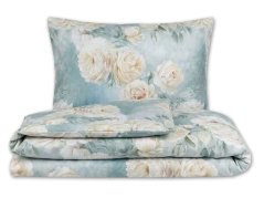 Povlečení satén Luxury Collection 2x 70x90, 240x200 Nebeská růže
