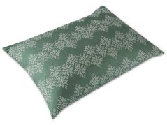 Vánoční povlak na polštář 50x70 GALA Pod severským nebem - vločky vánoční zelená