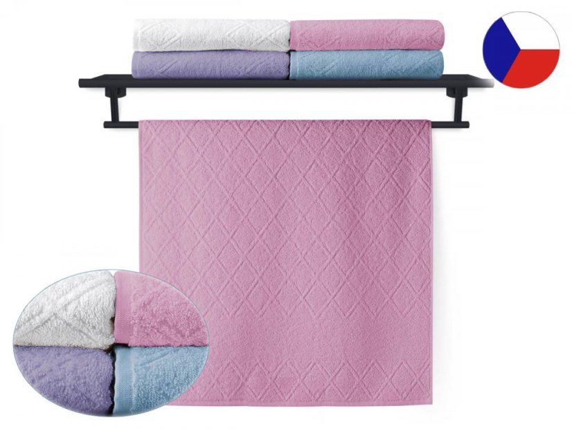 Vánoční dárková sada ručníku a osušky ELLEN PEONIA lila