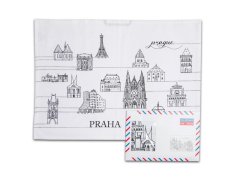 Bavlněné utěrky v dárkové obálce 50x70 Praha M 3ks