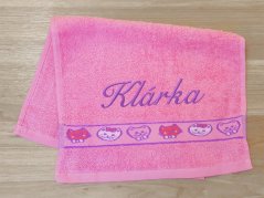 Dětský ručník se jménem NA PŘÁNÍ 30x50 KIDS růžový