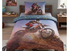 Dětské bavlněné povlečení Motokros Závod v poušti 70x90, 140x200