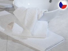 Luxusní osuška 70x140 JUVEL 580g Vlny 3D bílé