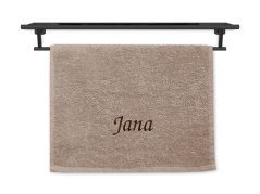 Malý ručník se jménem NA PŘÁNÍ 30x50 Viola béžová
