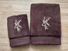 Luxusní ručník pro myslivce Hlava jelena hnědá