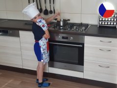 Kuchařská čepice pro děti bílá