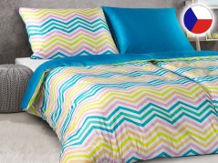 Luxusní povlečení bavlněný satén 70x90, 140x200 Duha multicolor DUO