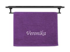Malý ručník se jménem NA PŘÁNÍ 30x50 Viola fialová