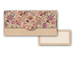 Dárková obálka na peníze přírodní S ornamenty