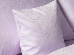 Damaškový povlak na polštář 40x40 EXCELLENT GEON Tulipánová linie lila