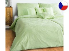 Damaškové povlečení 140x200, 70x90 BOHEMA Popínavka světle zelená