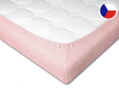Froté prostěradlo na vysokou matraci 90x200 EXCLUSIVE pudrové