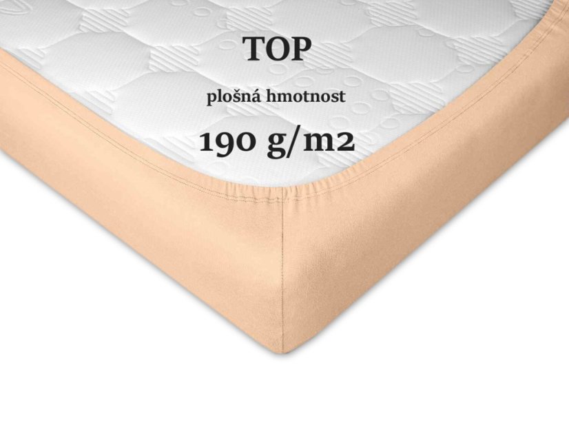 Jersey prostěradlo 120x220 EXCLUSIVE medové