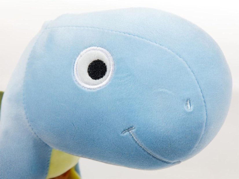 Dětský polštářek/plyšák Dinosaurus modrý 40 cm
