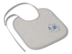 Dětský bryndák LOTA 25x25 První krůčky světle šedá/šedá 350g 