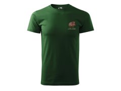 Tričko pro myslivce s výšivkou zelené - XL Kanec