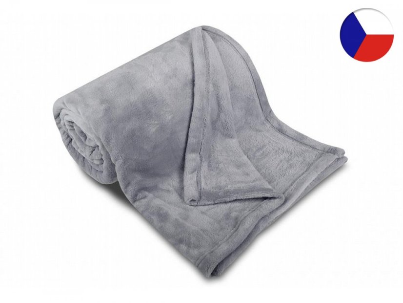 Luxusní mikroplyšová deka ME UNI SLEEP 150x200 Světle šedá 300g
