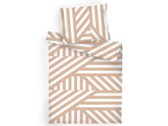 Bavlněné povlečení 140x200, 70x90 KOMFORT Zebra světle hnědá