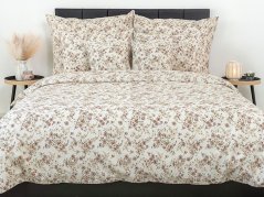 Francouzské povlečení krep EXCLUSIVE 2x 70x90, 200x200 Kvítí béžové