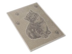 Malý kuchyňský ručník 35x50 ZARA 450g Kočička šedošedá