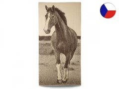 Osuška 75x150 ZARA 450g Kůň s lysinkou béžovohnědá