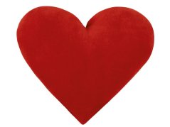 Mikroplyšový polštářek Srdce červené 42x48