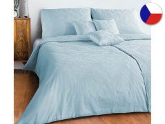 Damaškové povlečení 140x220, 70x90 BOHEMA Něžné macešky modré