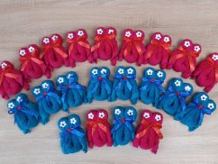 Malá sovička z ručníku Sofie purpurová