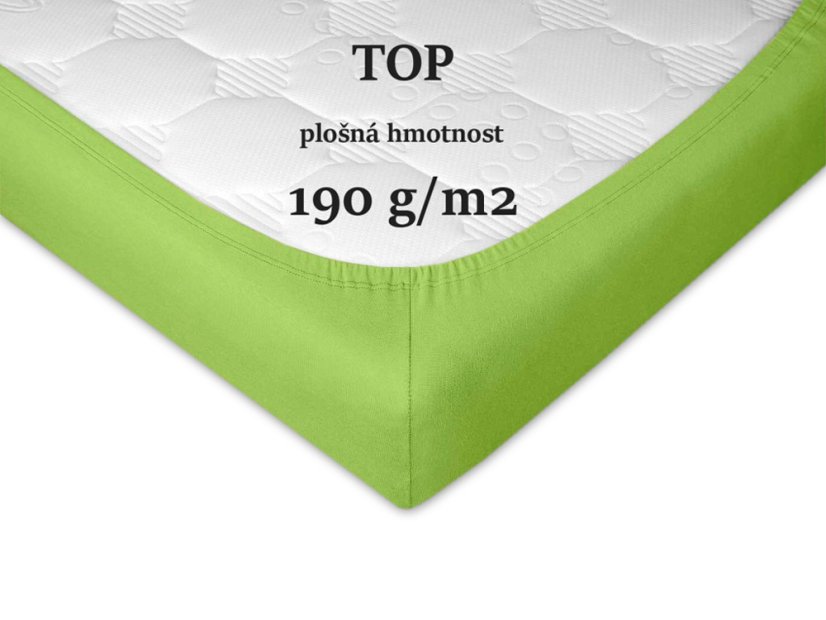 Jersey prostěradlo na kosmetické lehátko 60x190 EXCLUSIVE kiwi