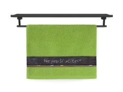 Malý ručník 30x50 RUJANA 450g "Nejlepší učitel" zelený