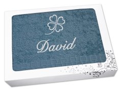 Dárkové balení ručníku se jménem ratanika petrolej Čtyřlístek