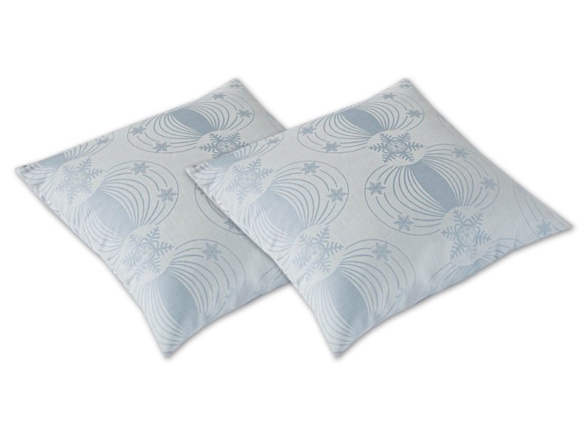 Luxusní damaškový povlak na polštář 50x70 EXCELLENT GALA Vločky elegance světle modrá