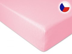 Prostěradlo jersey růžové 160x200