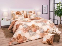 Francouzské bavlněné povlečení 240x200, 2x 70x90 KOMFORT Mandala béžová